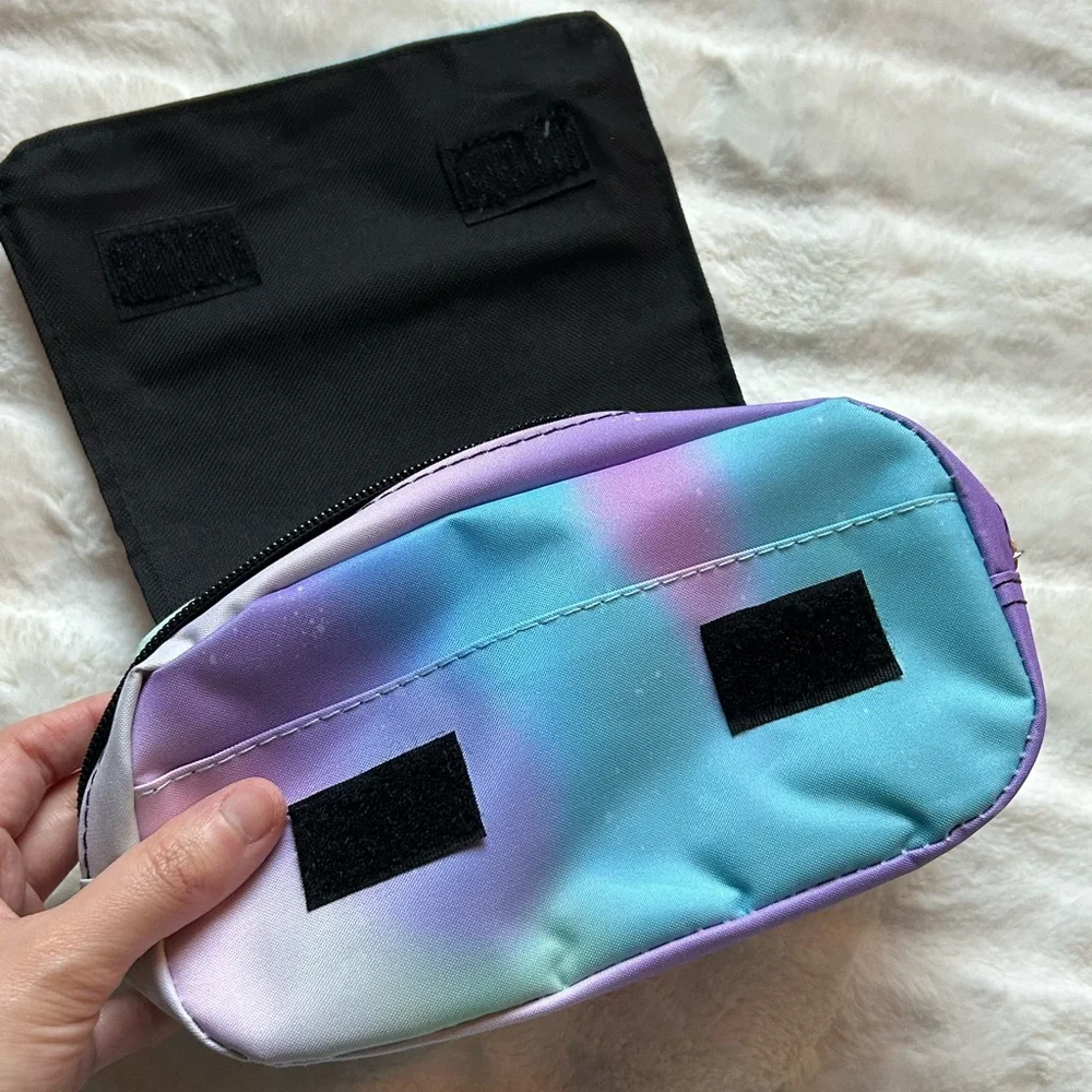 Roblox Double Zipper Canvas Pencil Case Gradient Purple/Blue OS